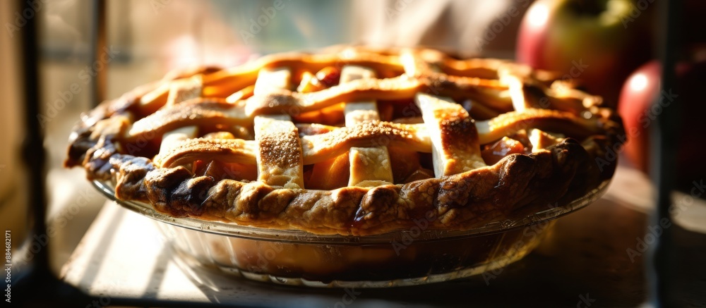 Golden Crust Apple Pie with Warm Sunlight Golden Crust Apple Pie with Warm Sunlight