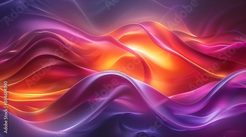 Abstract Swirling Colors of Purple and Orange