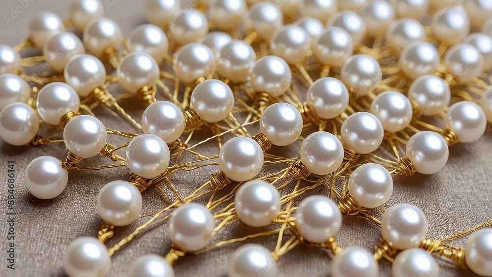 Pearls on Golden Wire. Pearls on Golden Wire.