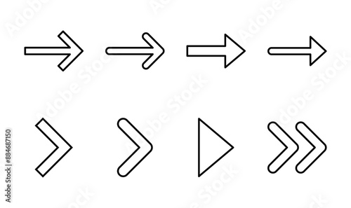 Arrow icon set. Arrow symbol. Arrow sign for your web design.