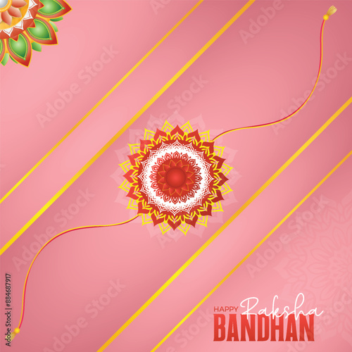 Raksha Bandhan, Card with, Raksha Bandhan Poster, and Traditional Text  photo