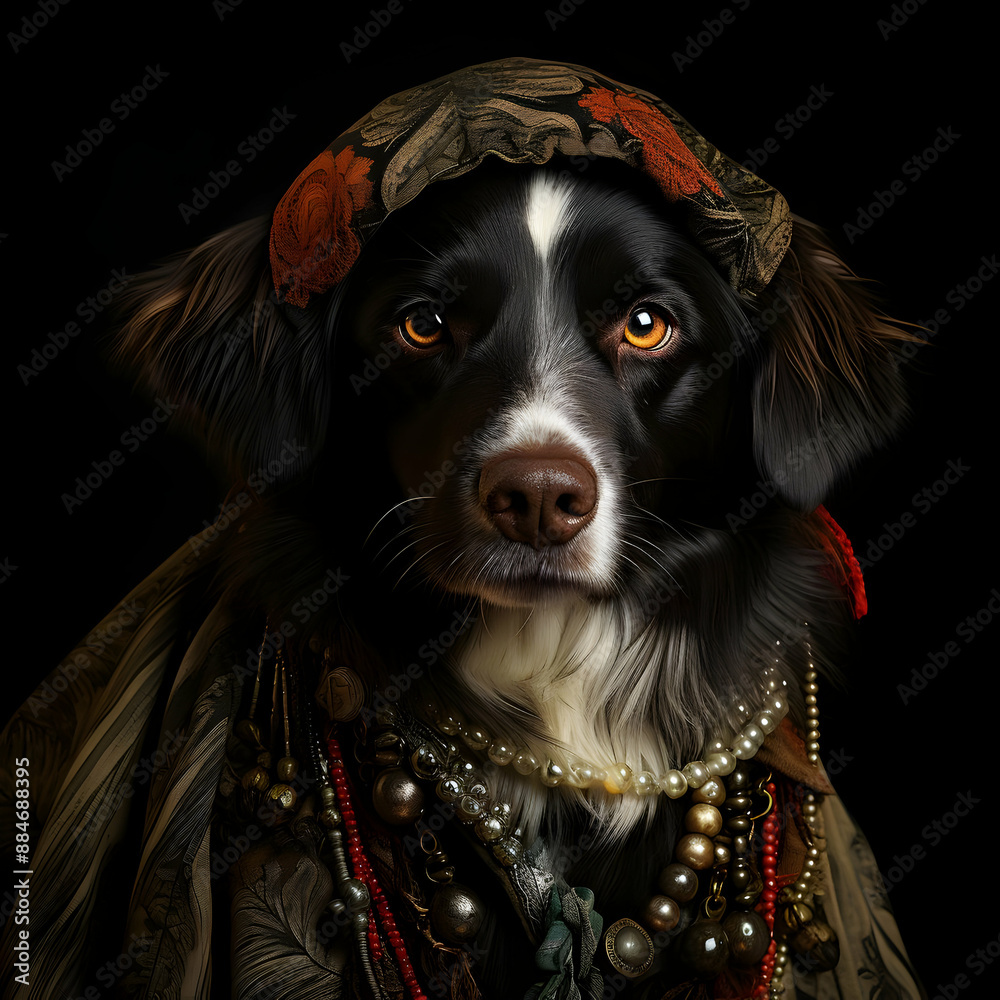 Dog in a Headscarf & Jewels Dog in a Headscarf & Jewels