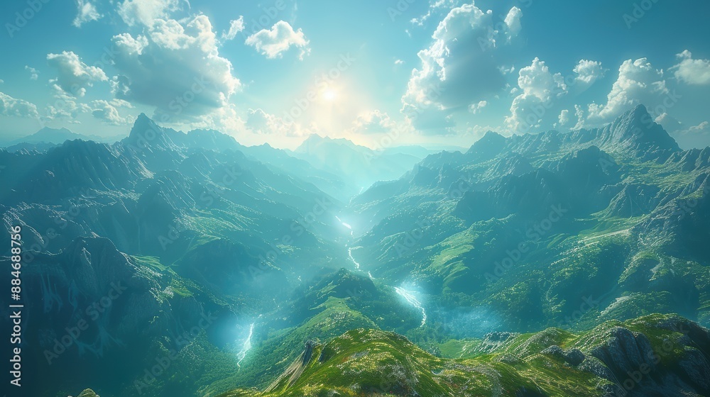 Mountain range with moving clouds in 4K resolution. Mountain range with moving clouds in 4K resolution.