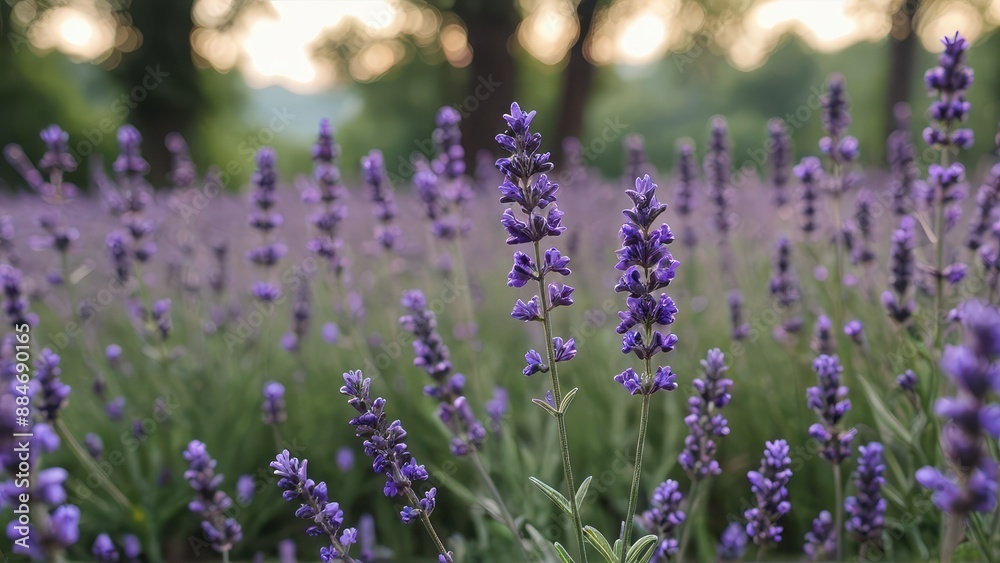 Fototapeta premium Lavender Flowers in a Field.