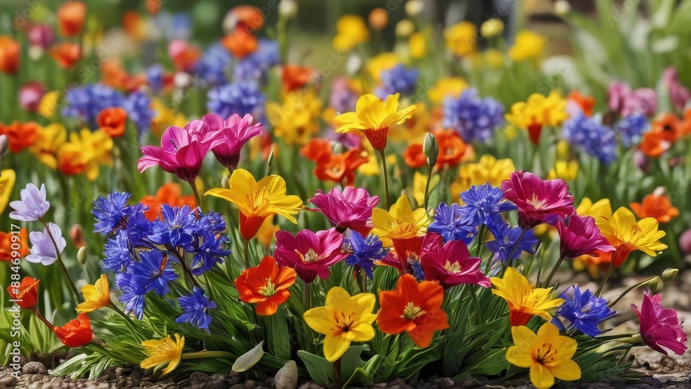 Obraz premium Colorful Spring Flowers.