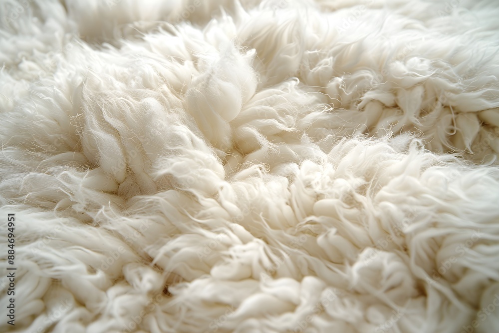 White natural sheep wool background. Closeup plush cotton light cream texture of fluffy fur. Warm and cozy fleece. Natural organic textile or material White natural sheep wool background. Closeup plush cotton light cream texture of fluffy fur. Warm and cozy fleece. Natural organic textile or material