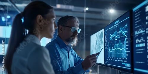 Operational Risk Management Risk managers assessing operational risks using data analytics to mitigate potential issues and ensure business continuity. 