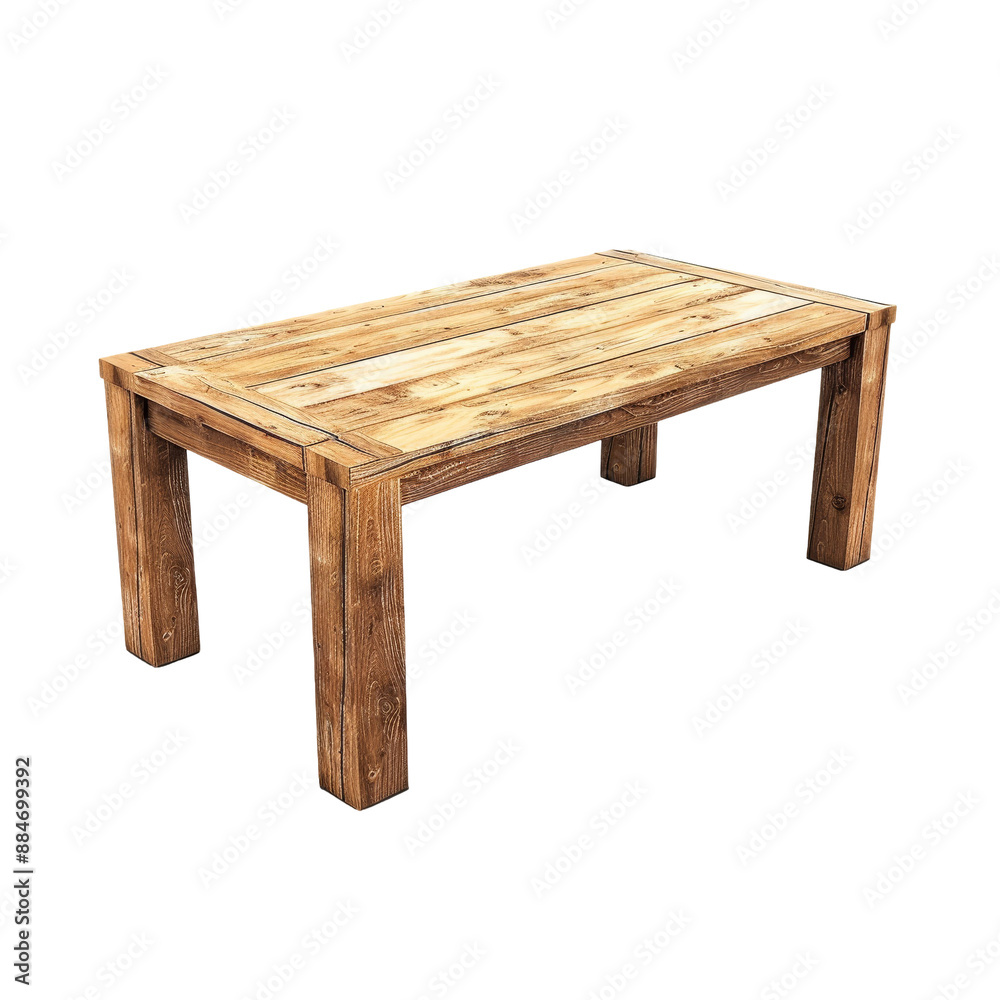 Modern Wooden Dining Table Isolated on Transparent or White Background, PNG Modern Wooden Dining Table Isolated on Transparent or White Background, PNG