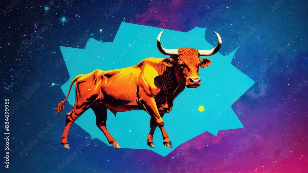 Fototapeta premium Bull in Space.