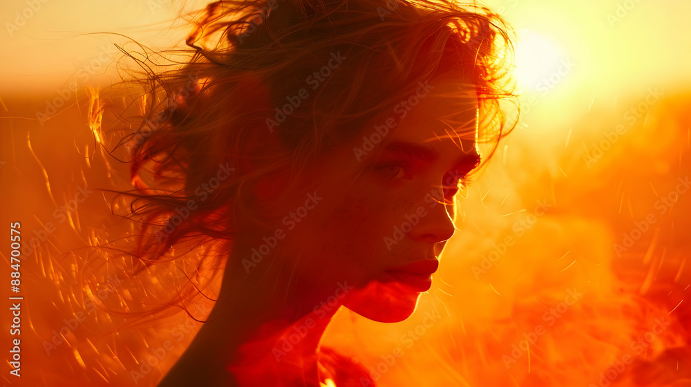 Sunset Silhouette with Freckles Sunset Silhouette with Freckles