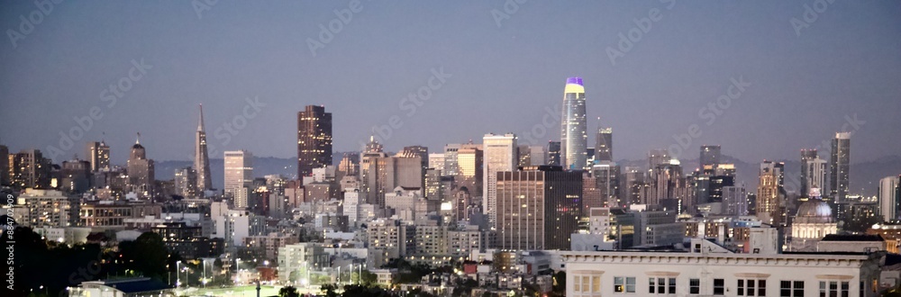 San Fracisco city skyline at night San Fracisco city skyline at night