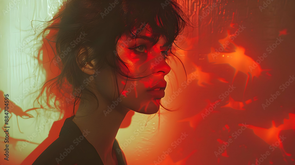 Woman In Red Light Woman In Red Light