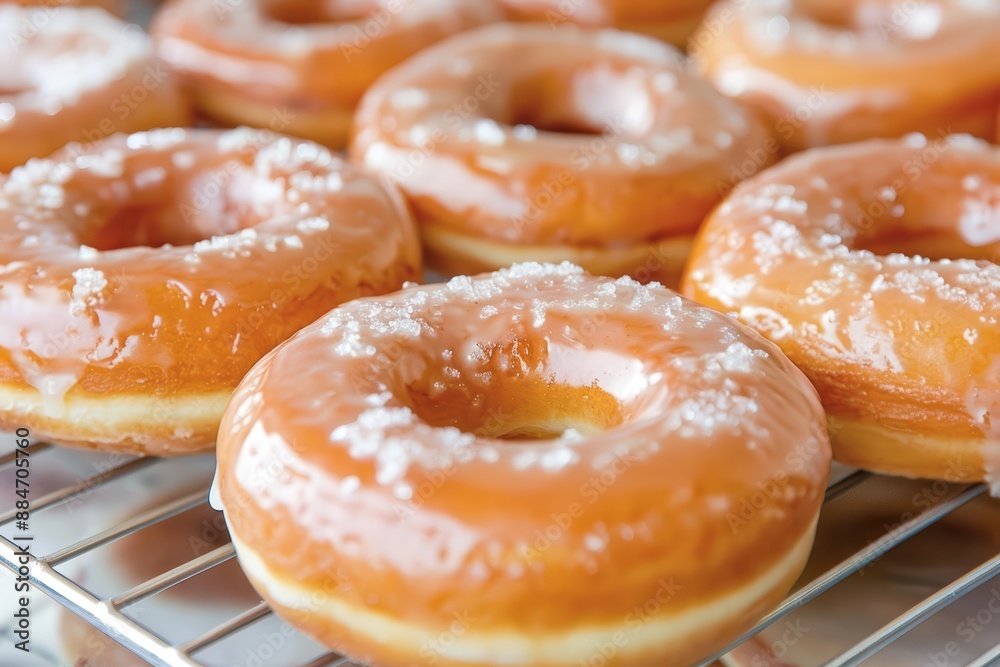 Doughnuts, with their soft texture and sweet glaze, offer a delicious indulgence Doughnuts, with their soft texture and sweet glaze, offer a delicious indulgence