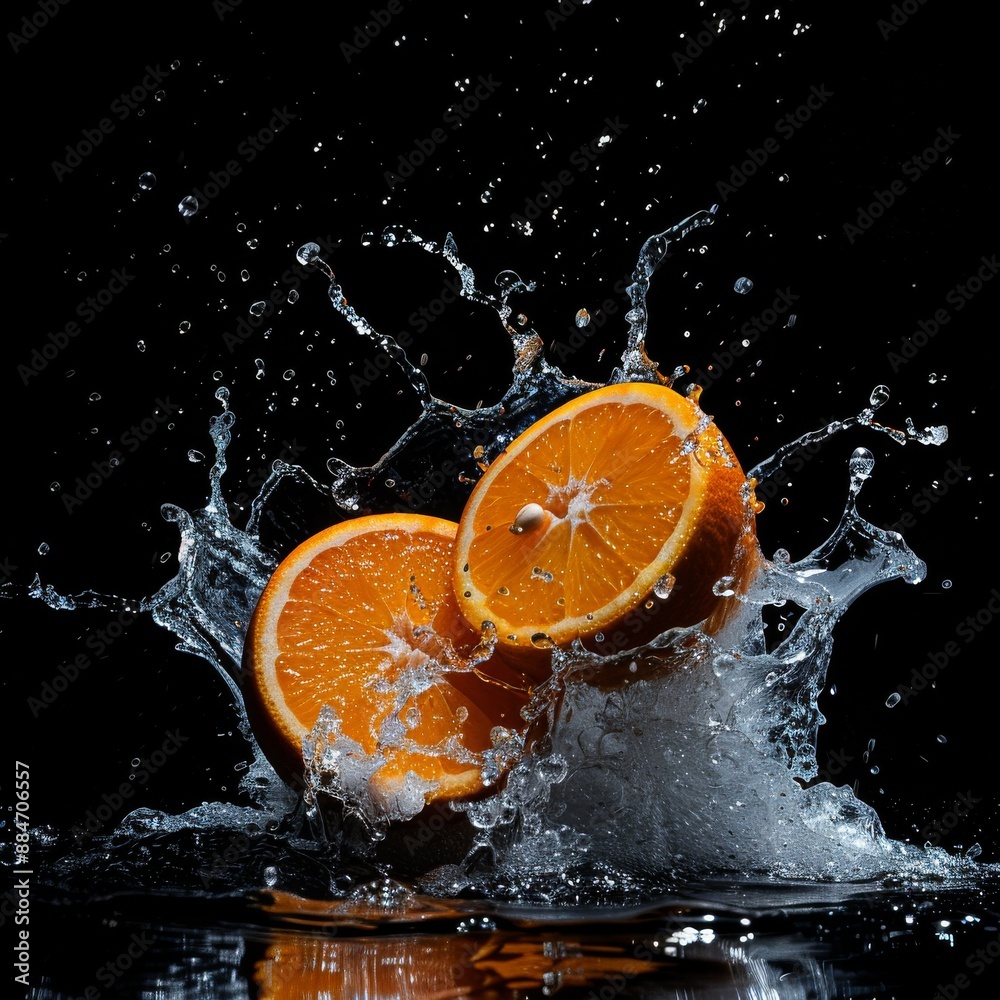 Mystic photo of Seville Orange, isolated on black background Mystic photo of Seville Orange, isolated on black background