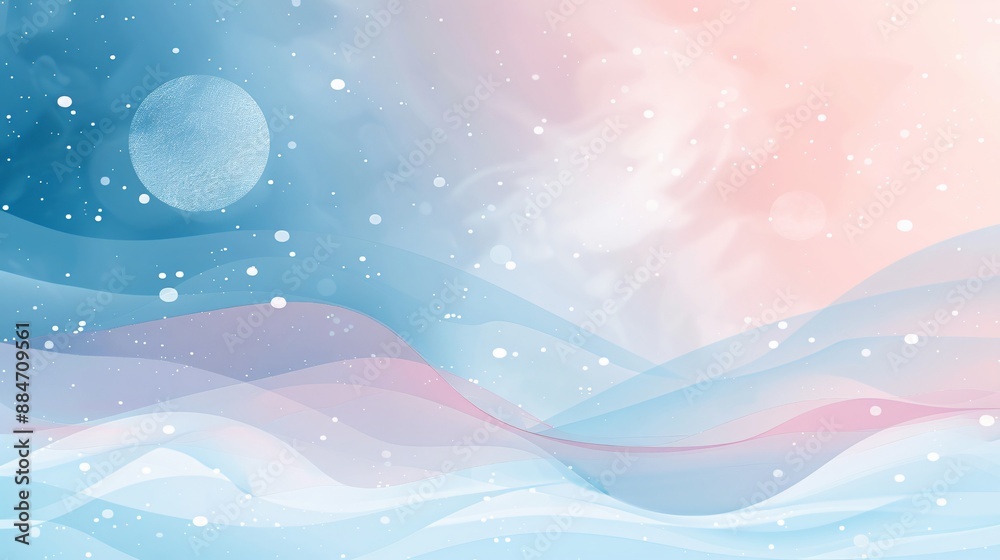 Abstract Winter Landscape with Soft Colors Abstract Winter Landscape with Soft Colors