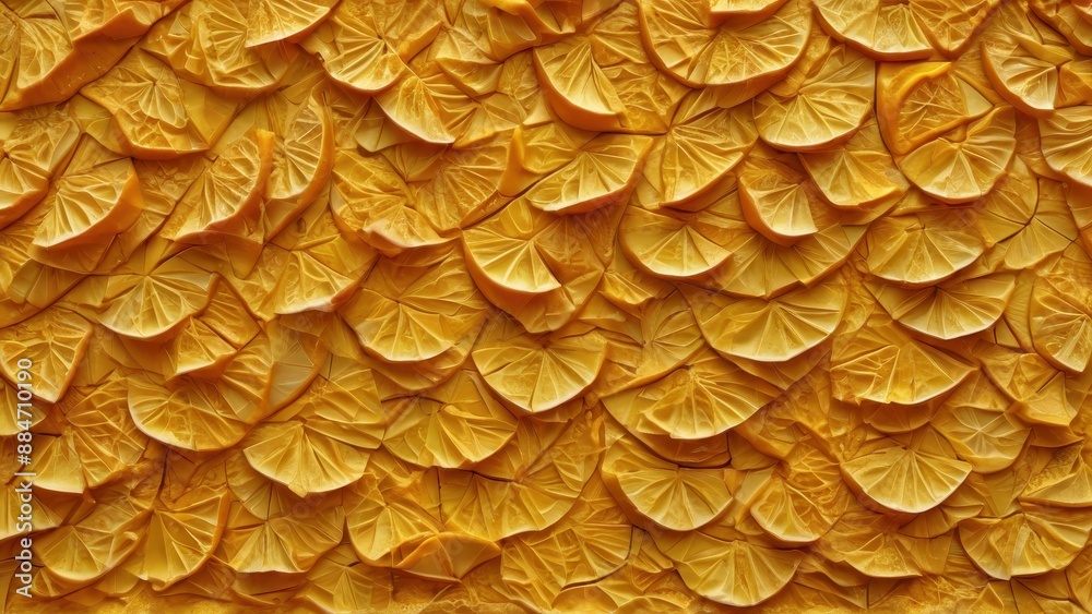 Golden Lemon Slices Texture. Golden Lemon Slices Texture.