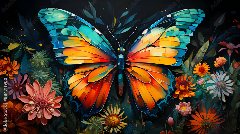 Vibrant Butterfly in Bloom
