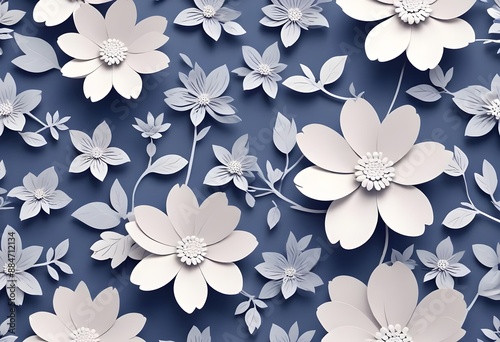delicate blossom pattern seamless floral 
