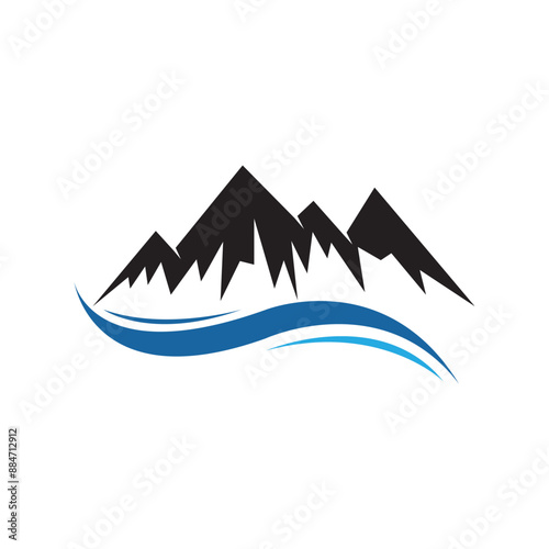 High Mountain icon  Logo Business Template Vector