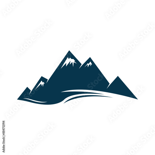 High Mountain icon  Logo Business Template Vector