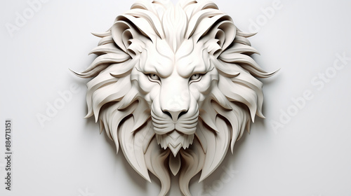In a stunning wildlife portrait, the lion, a majestic mammal and fierce carnivore, displays its regal nature, its head crowned with a mane of golden fur.