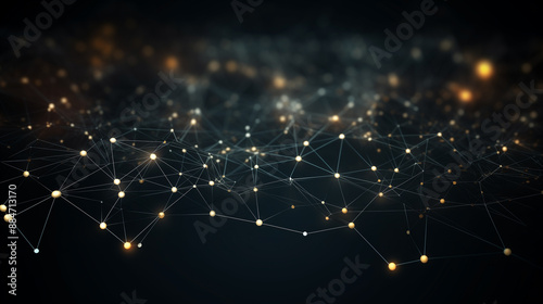 The futuristic background features an abstract blue network, illustrating the concept of technology and science in modern tech connections. network, background, technology, futuristic, connection,