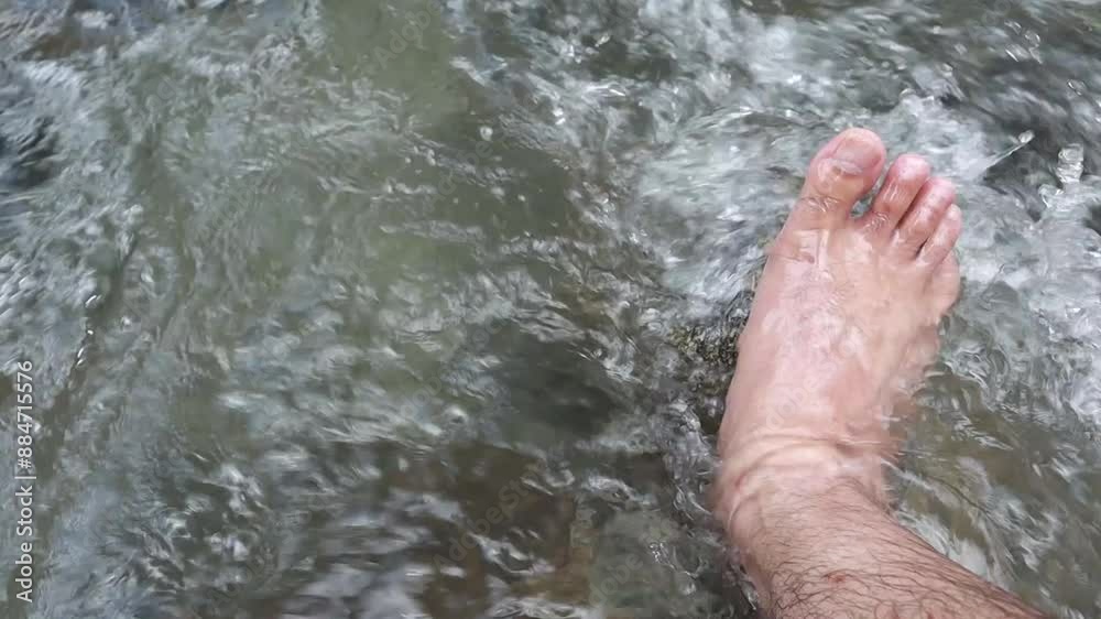 River water flowing on the rocks, clear water. Nature concept River water flowing on the rocks, clear water. Nature concept