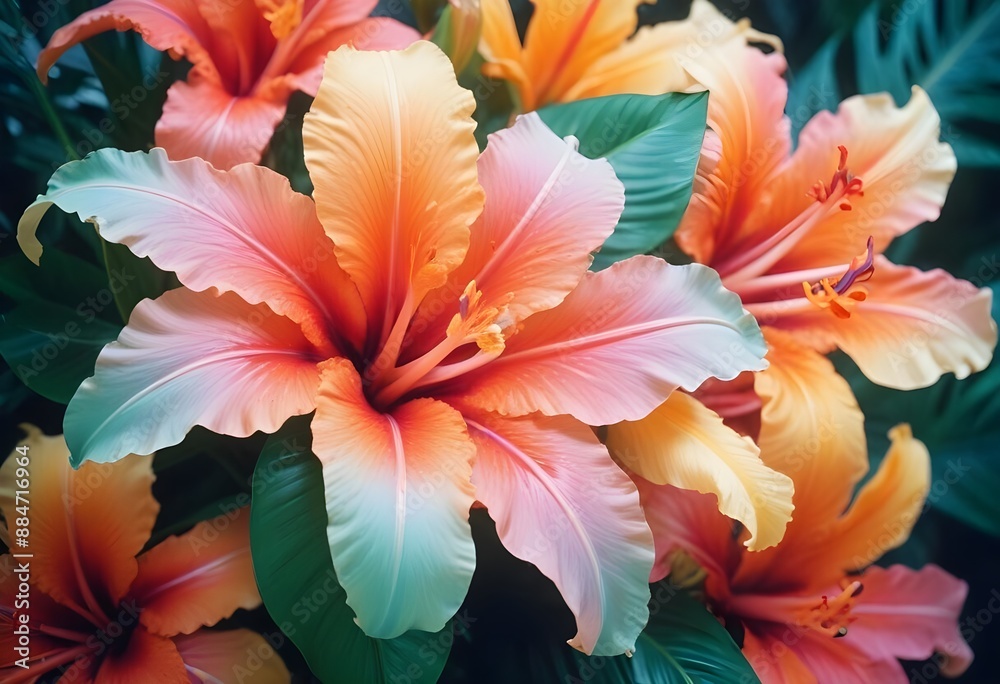 Fototapeta premium Tropical Flowers Exotic Blooms,