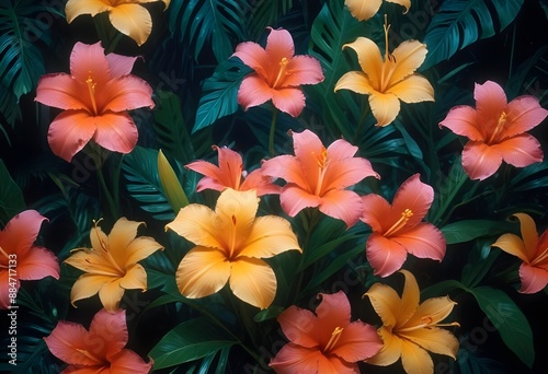 Tropical Flowers Exotic Blooms,