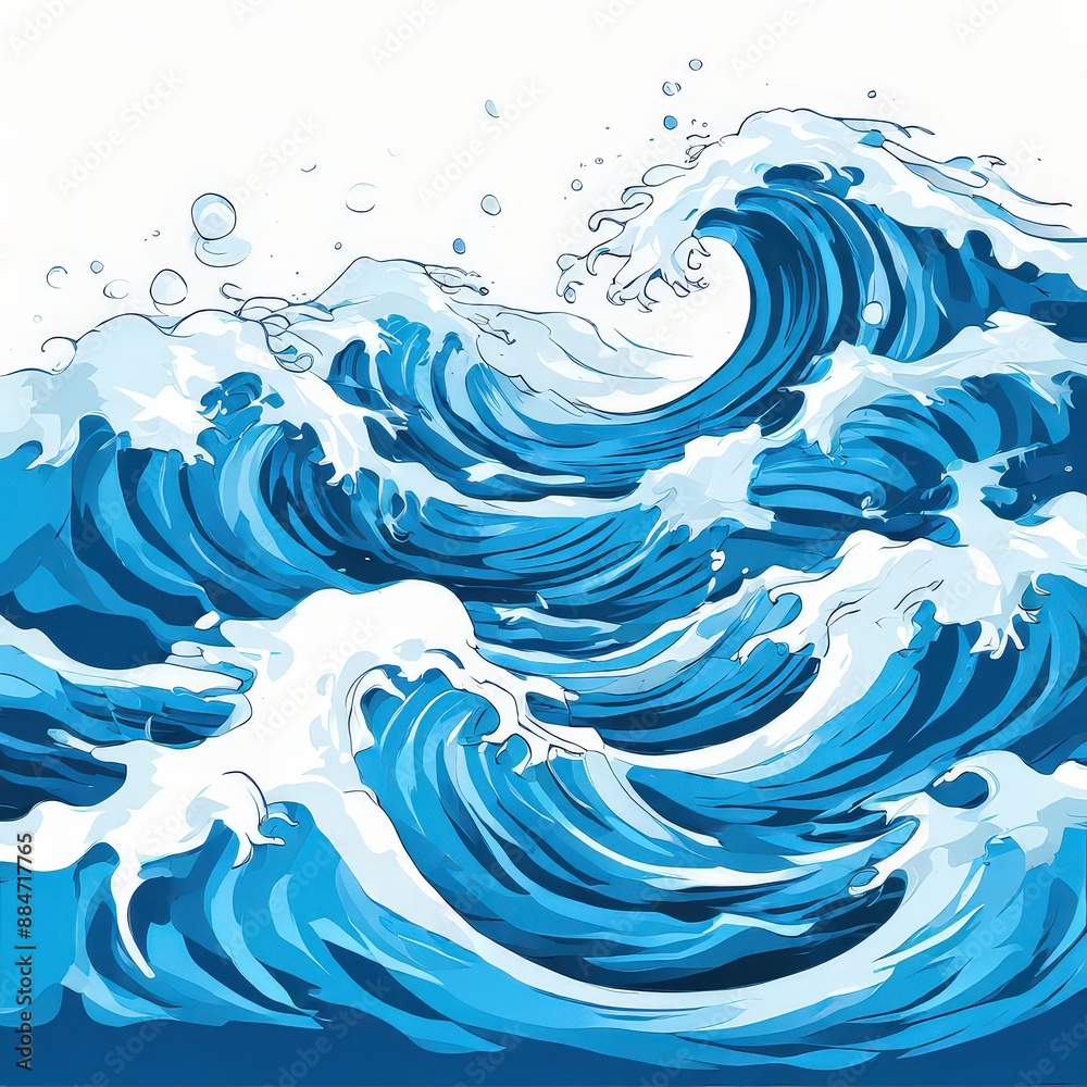 an ai generated image, Seamless pattern of shimmering curving waves elegant and sensual blue tones an ai generated image, Seamless pattern of shimmering curving waves elegant and sensual blue tones