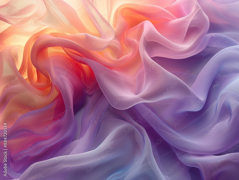 Obraz premium Simple pastel gradient background with elegant lines.