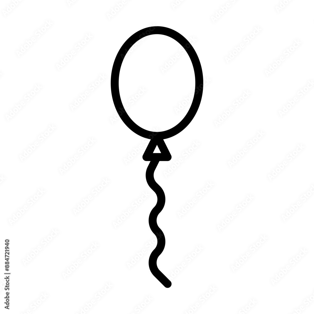 balloon icon, sign, symbol in line style. Vector illustration balloon icon, sign, symbol in line style. Vector illustration