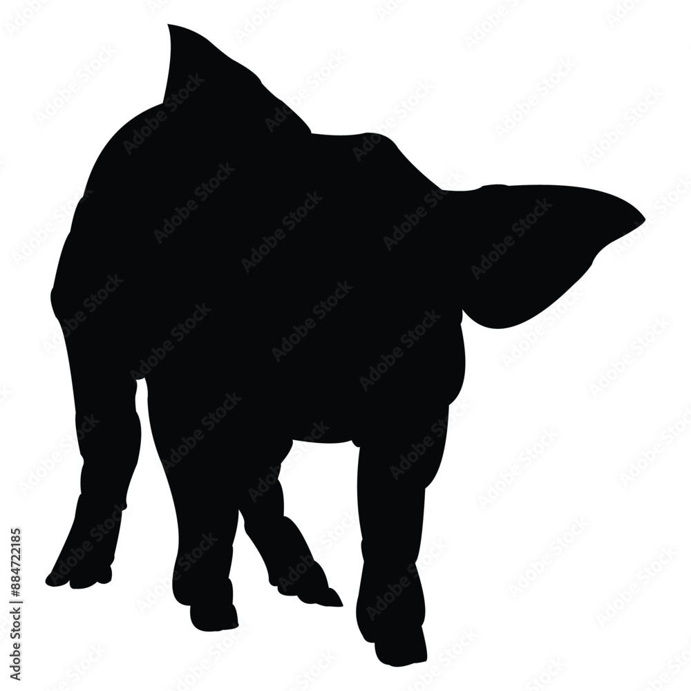 pig vector silhouette design. black on a white background. pig vector silhouette design. black on a white background.