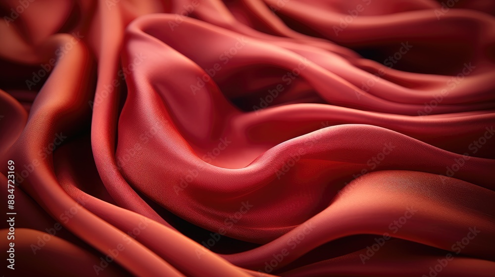 Close Up View of Red Fabric Close Up View of Red Fabric