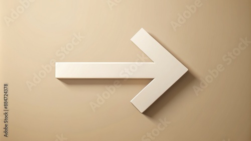 Simple yet sleek, modern and bold, isolated white arrow icon on a neutral background, perfect for versatility.