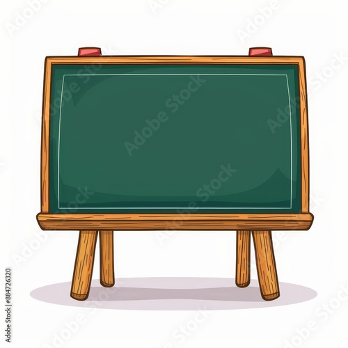 A green chalkboard with no writing on it