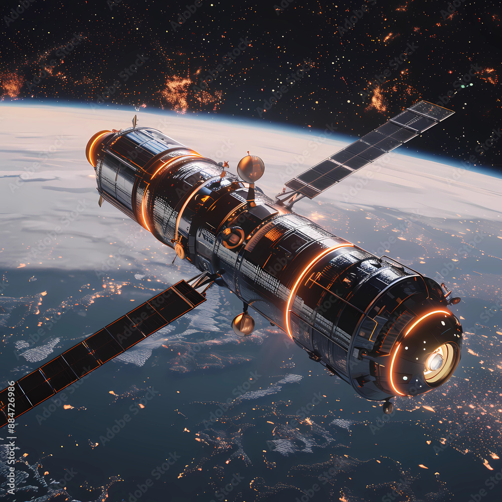 Exploring the Unknown: Deep Space Satellite Station in 3D Rendering Exploring the Unknown: Deep Space Satellite Station in 3D Rendering