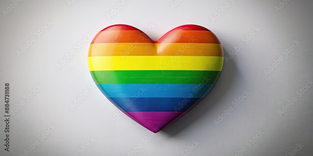 Rainbow colored heart shape representing LGBTQI concept, love, pride, equality, diversity, romantic, relationship Rainbow colored heart shape representing LGBTQI concept, love, pride, equality, diversity, romantic, relationship