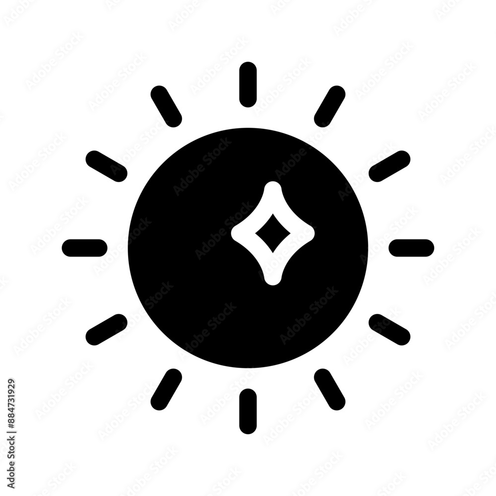 Sun Icon Vector Symbol Design Illustration