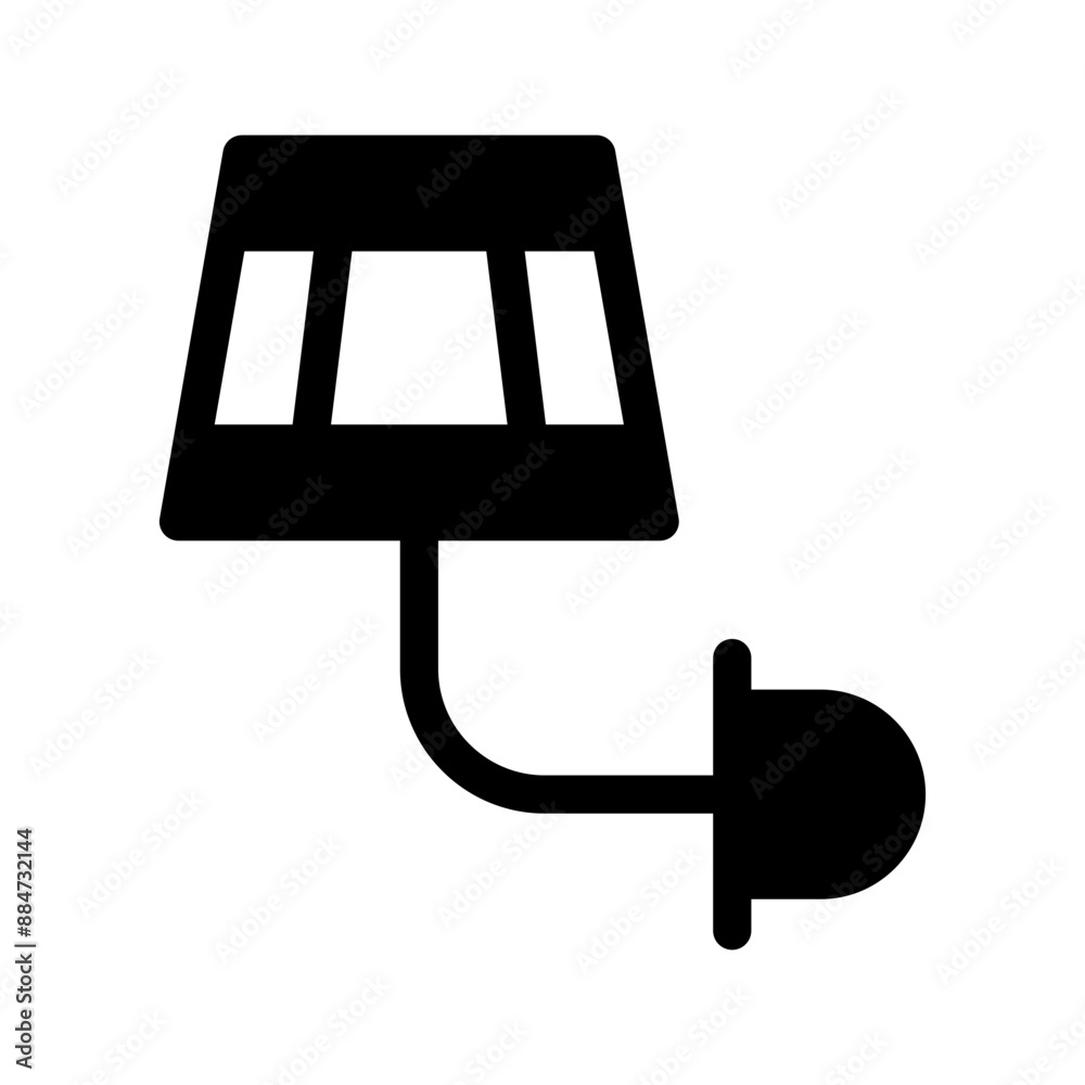 Wall Lamp Icon Vector Symbol Design Illustration Wall Lamp Icon Vector Symbol Design Illustration