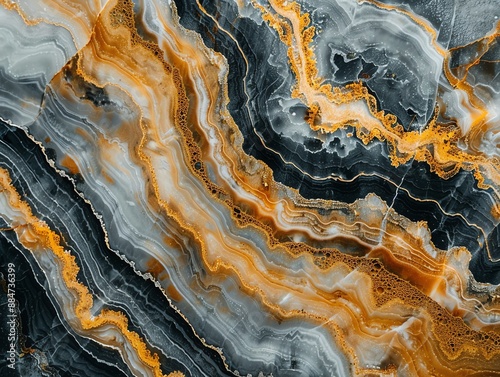 Close-up of marble texture with swirling veins and a mix of natural colors, highlighting the stone's elegance