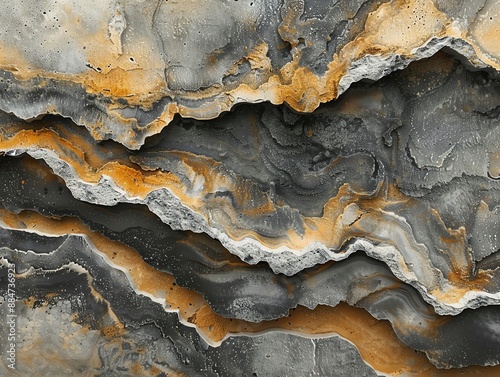 Organic texture of stone surface with rugged details and natural color variations, highlighting its raw beauty photo