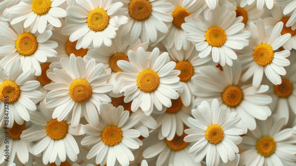 Fototapeta premium Close-Up View of White Daisies