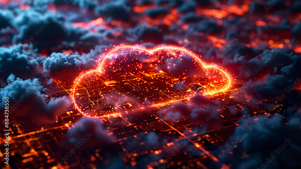 background digital of cloud and connected line for SAAS background digital of cloud and connected line for SAAS