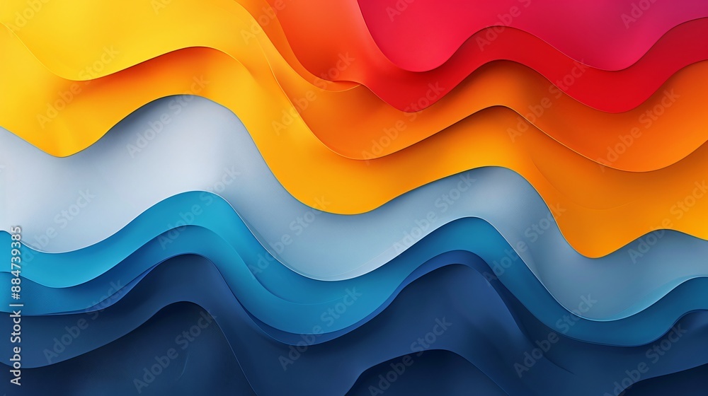 Abstract Wavy Colorful Background
