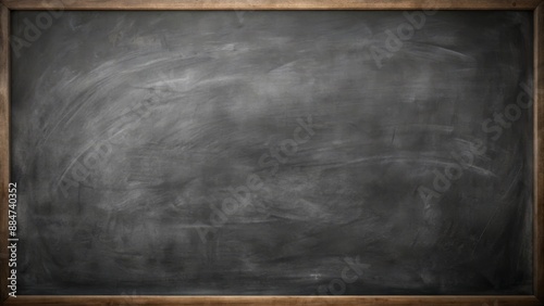 Dark, sleek, empty blackboard with subtle texture and faint chalk streaks, providing a dramatic, attention-grabbing abstract background image.