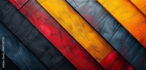 Bold and striking diagonal patterns in a multicolored palette, ideal for modern designs