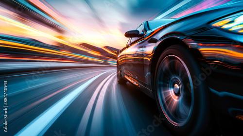 close up of sport car