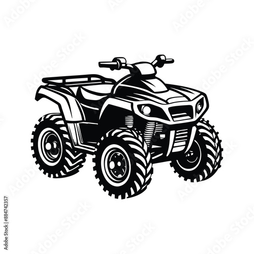 atv silhouette hand drawn illustration