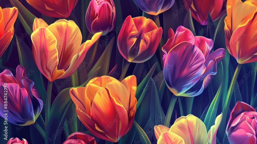 Fototapeta premium Vibrant Tulips